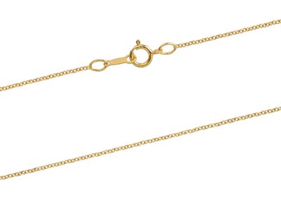 Cadena De Eslabones For\at 1,10 mm,40 cm, Bañada En Oro - Imagen Estandar - 2