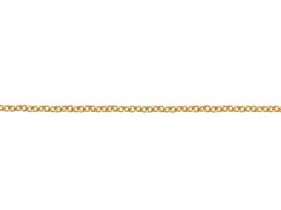 Cadena De Eslabones For\at 1,10 mm,40 cm, Bañada En Oro - Imagen Estandar - 3