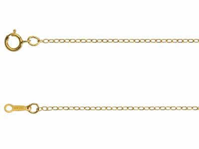 Cadena De Eslabones Forat Plana 1,50mm, 40cm, Gold Filled