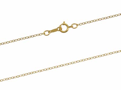 Cadena De Eslabones For\at Plana 1,50 mm, 45 cm, Gold Filled - Imagen Estandar - 2