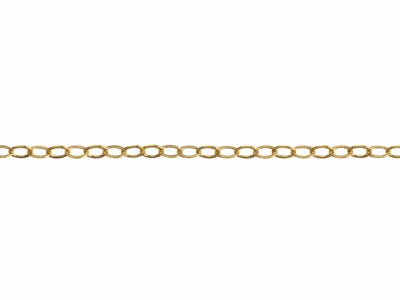 Cadena De Eslabones For\at Plana 1,50 mm, 45 cm, Gold Filled - Imagen Estandar - 3
