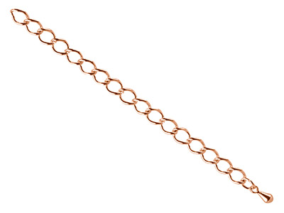 Extensin De Cadena Rombo 2,75mm, 5,5cm, Rosado