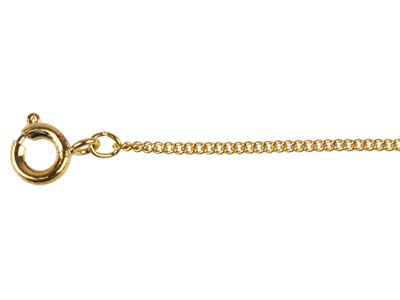 Cadena Barbada 1,2mm, 40cm, Dorado