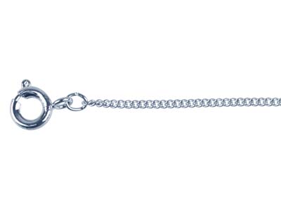 Cadena De Eslabones 1,2mm, 40cm, Bañado En Plata