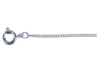 Cadena De Eslabones 1,2mm, 45cm, Plata