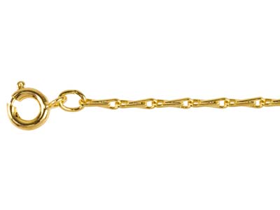 Cadena De Grano De Cebada Chapada En Oro De 1,8 Mm, 1640 Cm