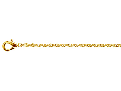 Cadena De Cuerda De 1,8mm, 45cm, Dorada