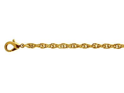 Cadena De Cuerda 2,8mm, 45cm, Dorada