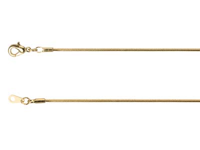 Cadena De Malla De Serpiente 1,1 mm, 40 cm, Dorado* - Imagen Estandar - 2