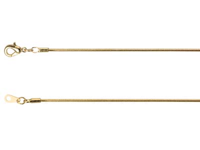 Cadena De Malla De Serpiente 1,1 mm, 45 cm, Dorado* - Imagen Estandar - 2