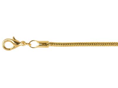 Cadena De Malla De Serpiente 1,9mm, 45cm, Dorado