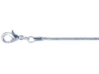 Cadena Serpiente 1,1mm, 45cm, Plata