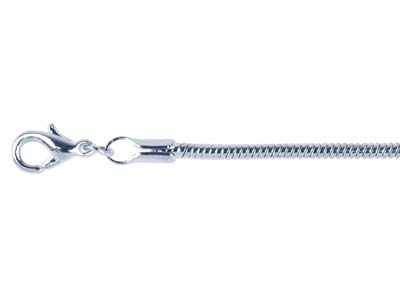Cadena Serpiente 1,9mm, 45cm, Plata