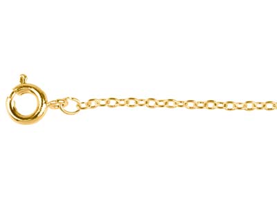Cadena De Eslabones Forat 1,6mm, 45cm, Bañado En Oro