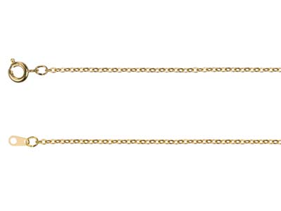 Cadena De Eslabones For\at 1,6 mm, 45 cm, Bañado En Oro* - Imagen Estandar - 2