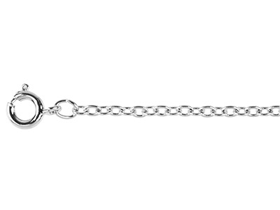 Cadena De Eslabones 2mm, 45cm, Plata