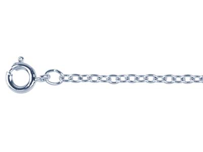 Cadena Forzada Chapada En Plata De 2,3 Mm, 1845 Cm