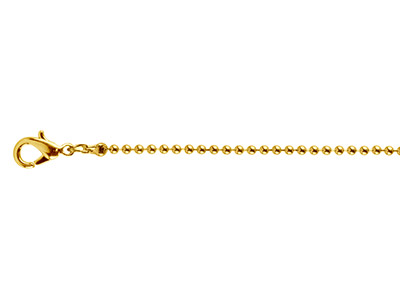 Cadena De Bolas 1,5mm, 45cm, Dorada