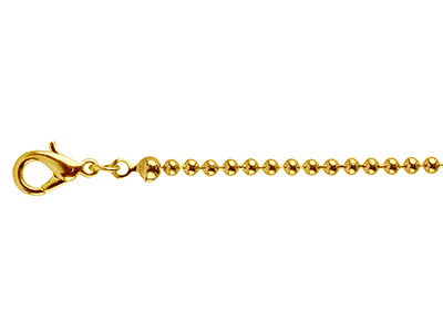Cadena De Bolas 2,4mm, 45cm, Dorada