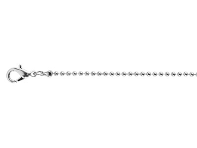 Cadena De Bolas 1,5mm, 40cm, Plateada