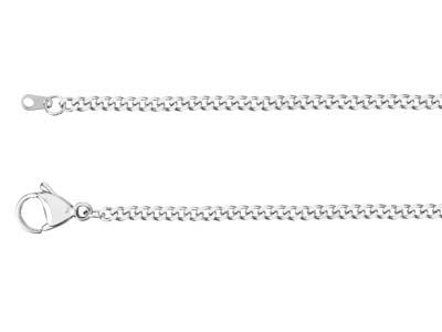 Cadena De Eslabones Gourmette 3 Mm,60 Cm, Acero Inoxidable - Imagen Estandar - 2