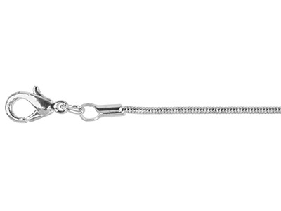 Cadena De Malla De Serpiente 1,1mm, 45cm, Acero Inoxidable