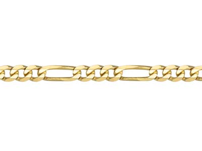 Cadena De Eslabones Alternos 1/3, 2 mm, 45 cm, Oro Amarillo De 18 K - Imagen Estandar - 3