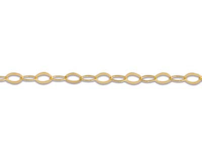 Cadena De Malla Forzada Con Pulido Espejo, 0,80 mm, 40 cm, Oro Amarillo De 18 K - Imagen Estandar - 3