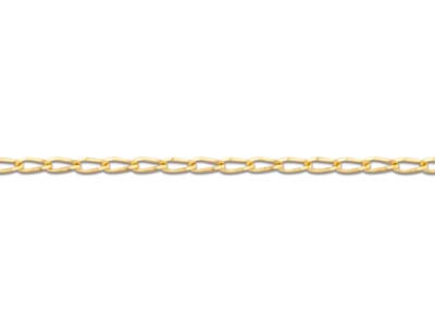 Cadena De Eslabones Gourmette Caballo, 0,80 mm, 45 cm, Oro Amarillo De18 K - Imagen Estandar - 3