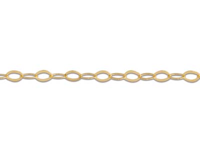 Cadena De Eslabones Forzada Brillante 1,30 mm, 40 cm, Oro Amarillo De 18 K - Imagen Estandar - 3
