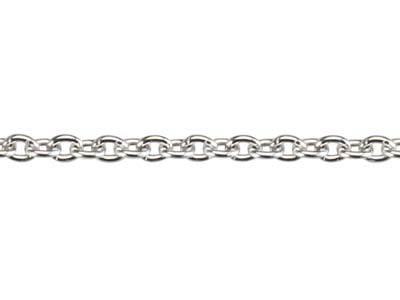 Cadena For\at Redonda 1,10 mm, 42 cm, Oro Blanco De 18 Quilates Rodiado - Imagen Estandar - 3