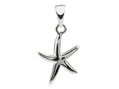 Colgante Estrella De Mar 13mm, Plata 925