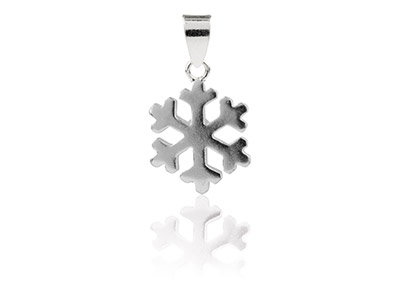 Colgante Copo De Nieve 14mm, Plata925