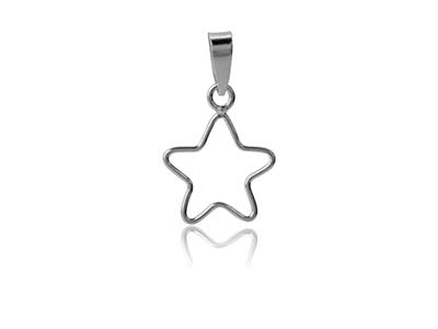 Colgante En Plata De Ley Con Diseño De Estrella - Imagen Estandar - 1