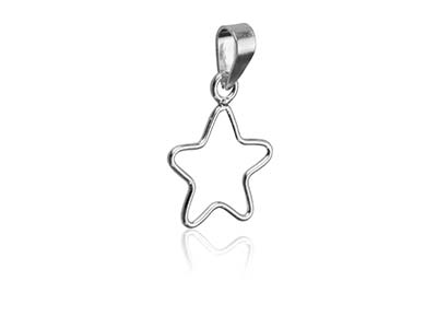 Colgante En Plata De Ley Con Diseño De Estrella - Imagen Estandar - 2