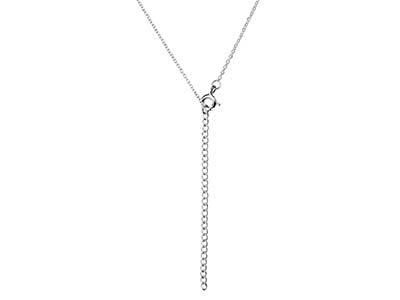 Collar Con Motivo De Plumas, 40/45 cm, Plata 925 - Imagen Estandar - 4