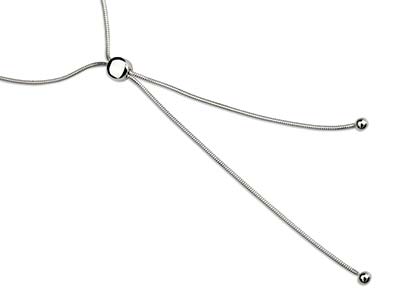 Collar De Cadena De Serpiente 1,2 mm, 60 cm, Plata 925 - Imagen Estandar - 2