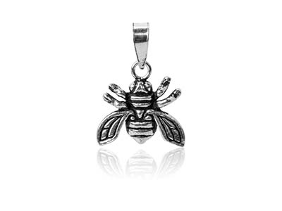 Colgante-Abeja,-Plata-925