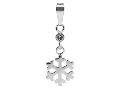 Colgante Copo De Nieve 1 Circonita,plata 925