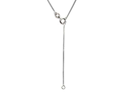 Collar Con Colgante De 3 Barras Chapadas, 40 cm, Plata 925 - Imagen Estandar - 2