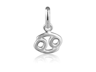 Colgante Con El Signo Del Zodíaco, Cáncer, Plata 925 - Imagen Estandar - 2