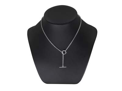 St Sil T-bar Necklet - Imagen Estandar - 3