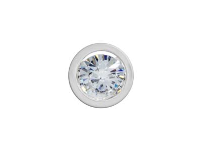 St Sil Floating Cz Charm Pendant - Imagen Estandar - 1