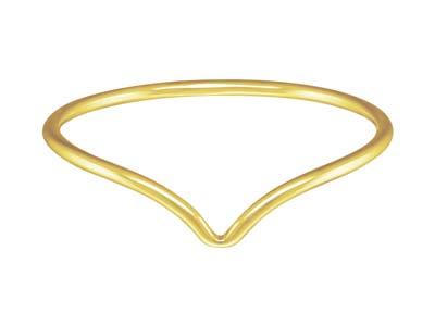 Anillo Con Patrn De Chevron, Relleno De Oro, Tamaño L