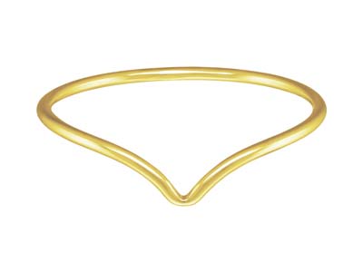 Anillo Con Patrn De Chevron, Chapado En Oro, Tamaño M