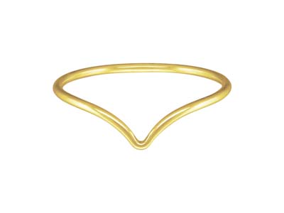 Anillo Con Patrn De Chevron, De Oro Lleno, Tamaño S