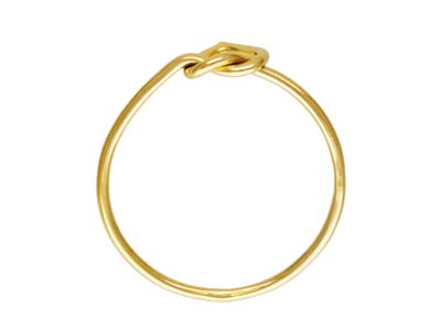 Anillo Nudo En Forma De Corazón, Gold Filled, Tamaño S - Imagen Estandar - 2