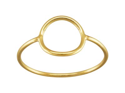 Anillo Con Motivo Circular, Gold Filled, Tamaño L