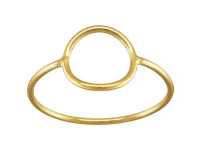 Anillo Grande De Oro Laminado Con DiseÑo De CÍrculo Abierto - Imagen Estandar - 1