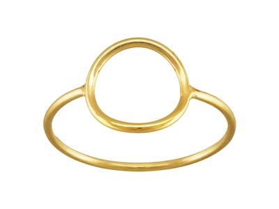 Anillo Mediano De Oro Laminado Con DiseÑo De CÍrculo Abierto - Imagen Estandar - 1